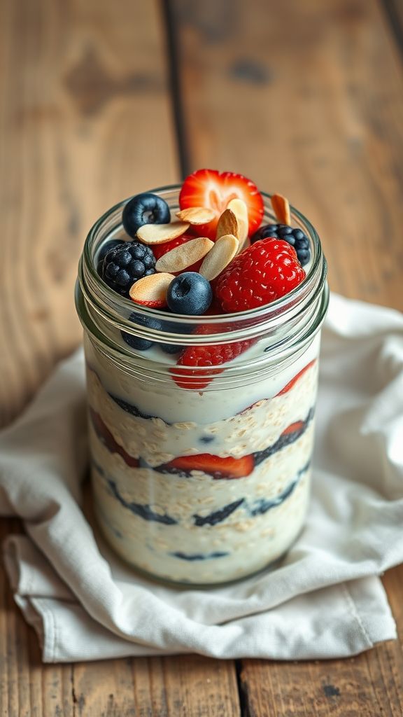 Protein-Packed Overnight Oats with Almond Butter