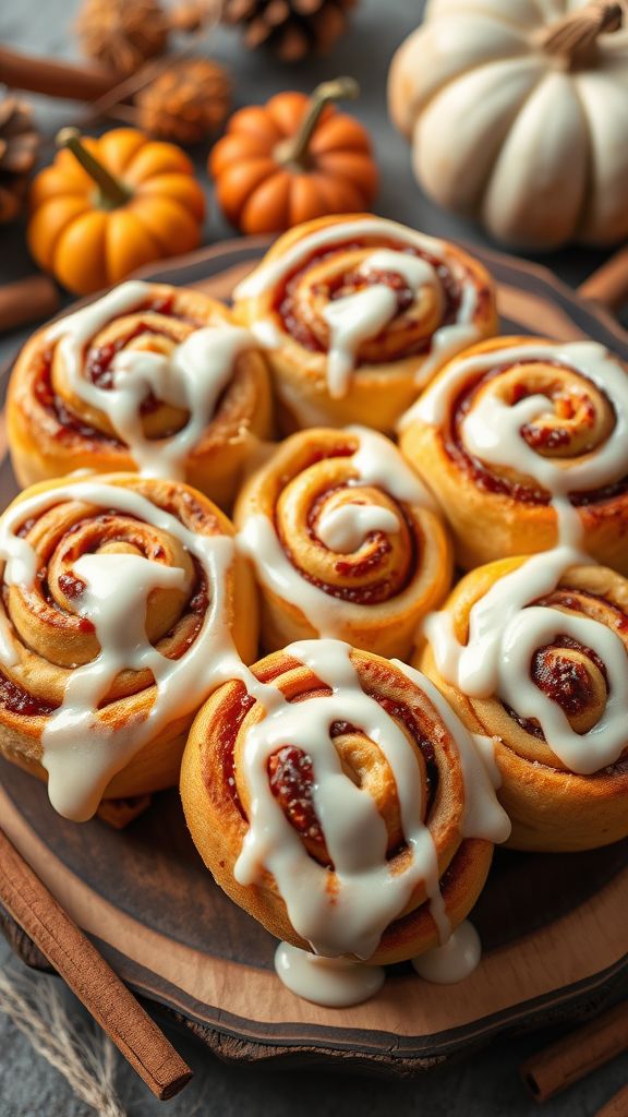 Pumpkin Spice Vegan Cinnamon Rolls