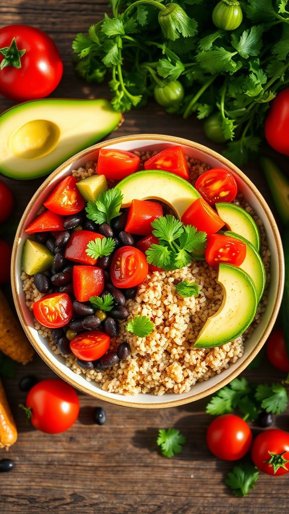 Quick Quinoa Veggie Bowls  