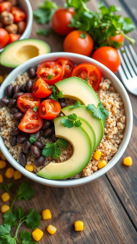 Quinoa and Black Bean Breakfast Bowl