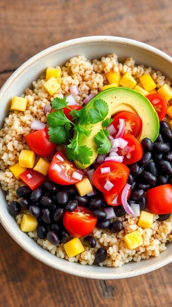 Quinoa and Black Bean Power Bowl  