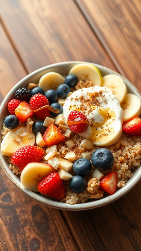 Quinoa Breakfast Bowls with Fresh Fruit