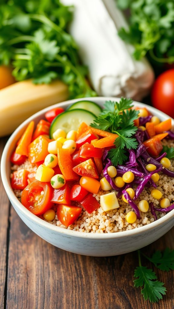 Rainbow Veggie & Quinoa Bowl