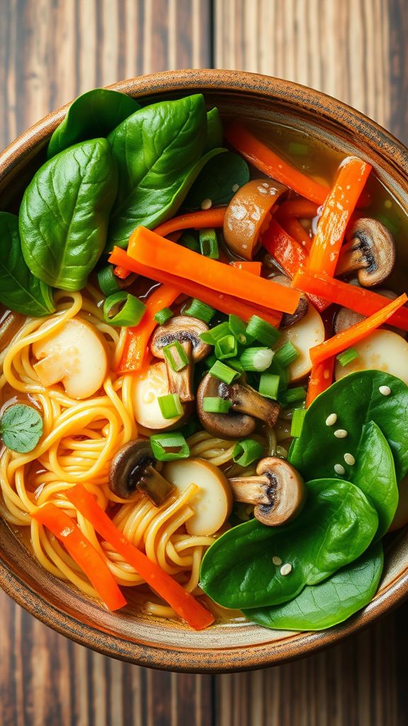 Ramen Noodle Bowl with Vegetables  