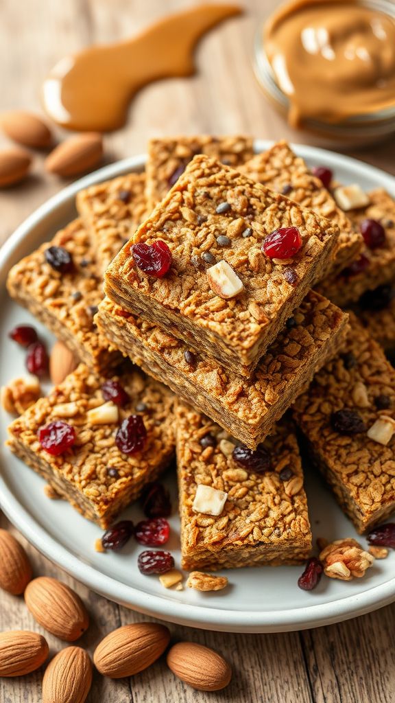 Raw Granola Bars with Nut Butter  