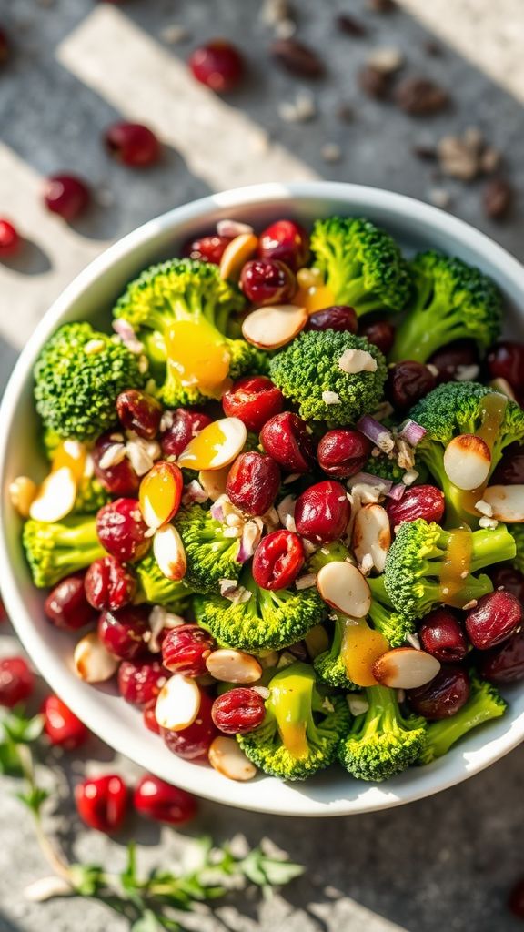 Raw Vegan Broccoli & Cranberry Salad