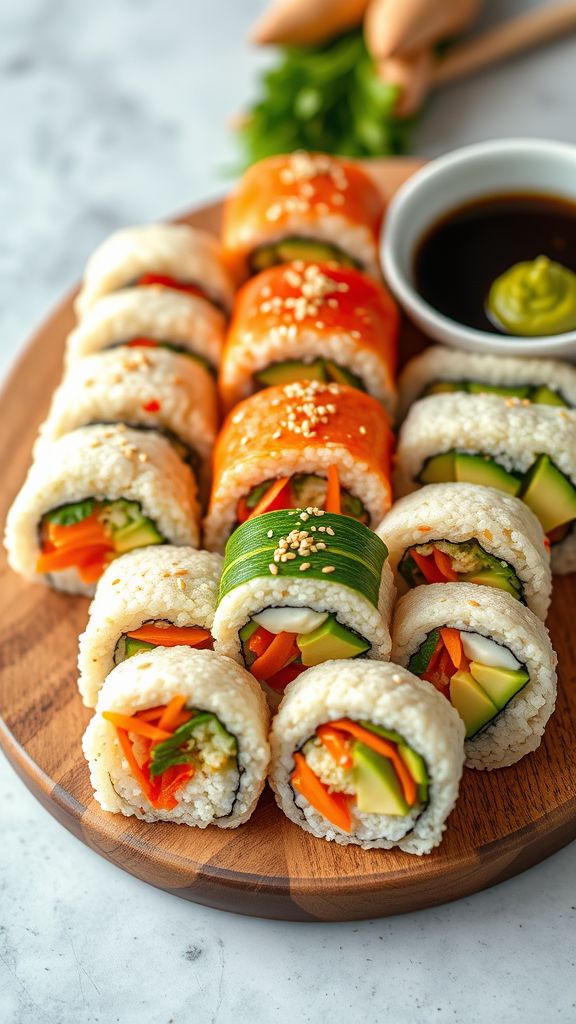 Raw Veggie Sushi Rolls  