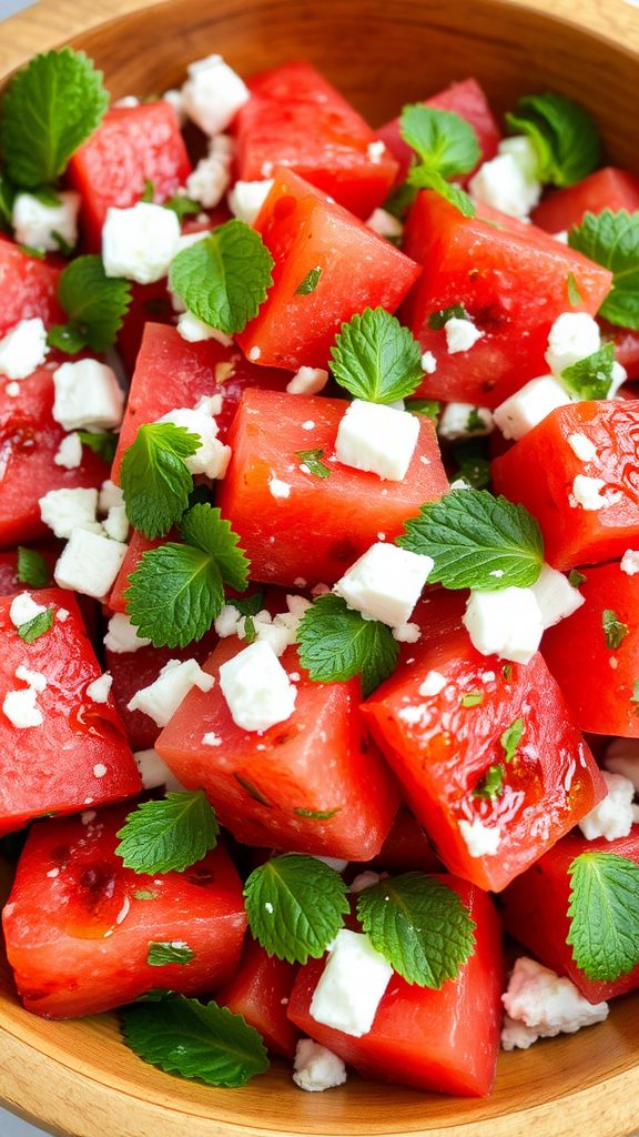 Refreshing Watermelon and Mint Salad  