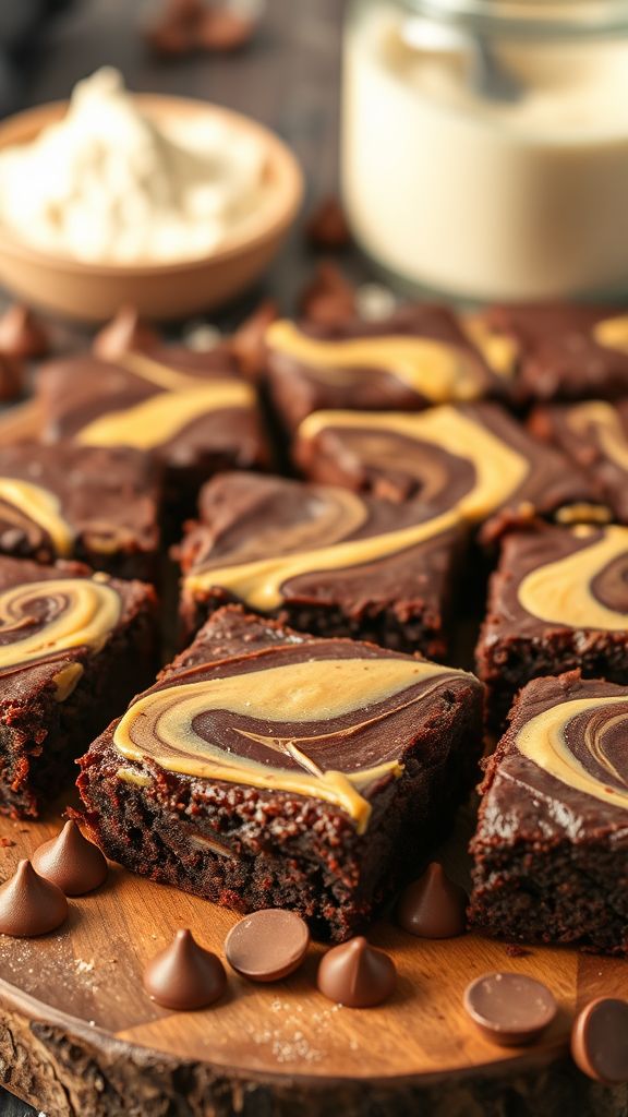 Rich Almond Butter Swirl Brownies