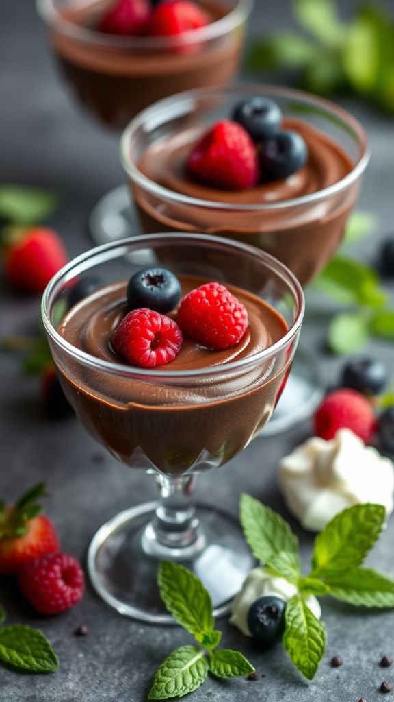 Rich Dark Chocolate Avocado Mousse  