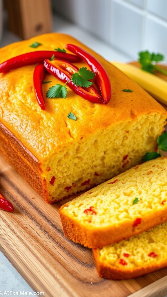 Roasted Red Pepper Vegan Cornbread