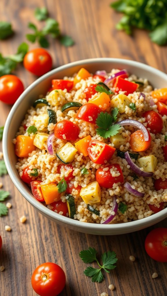 Roasted Vegetable Quinoa Salad  