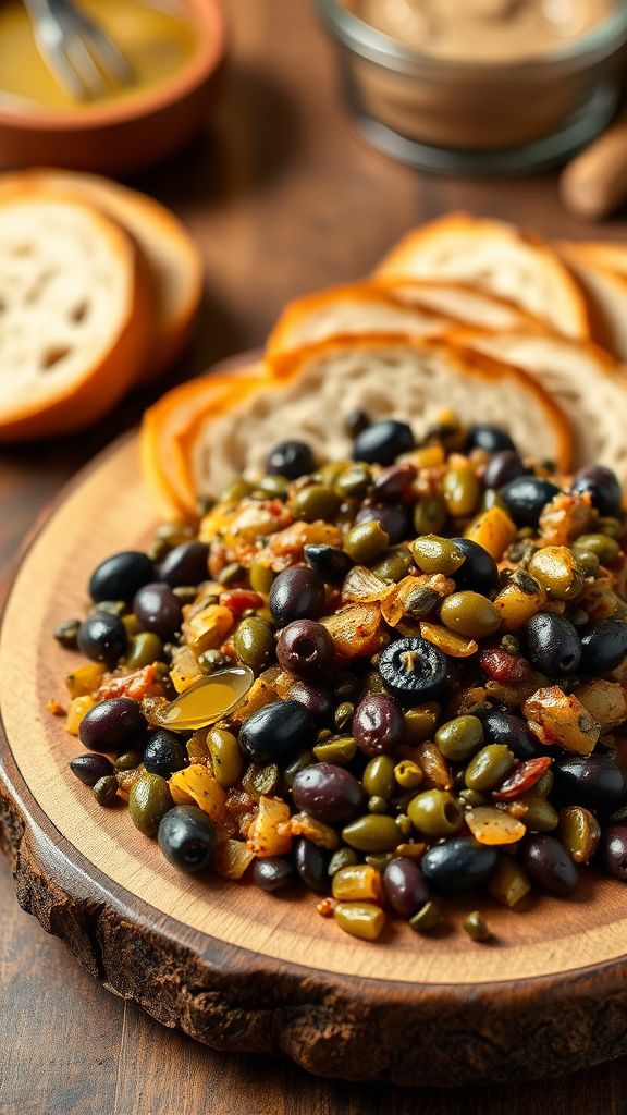 Rustic Olive Tapenade & Baguette Board