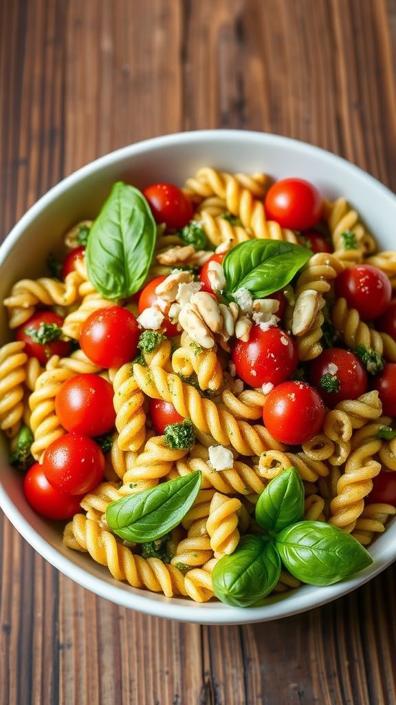 Rustic Pesto Pasta Salad