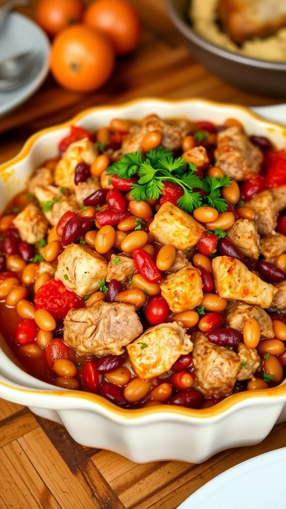 Rustic Pork and Bean Casserole