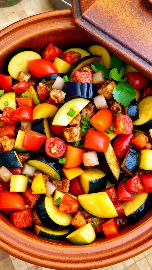 Rustic Ratatouille in the Crockpot  