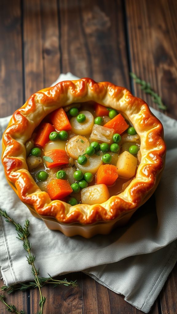 Rustic Root Vegetable and Thyme Pot Pie  