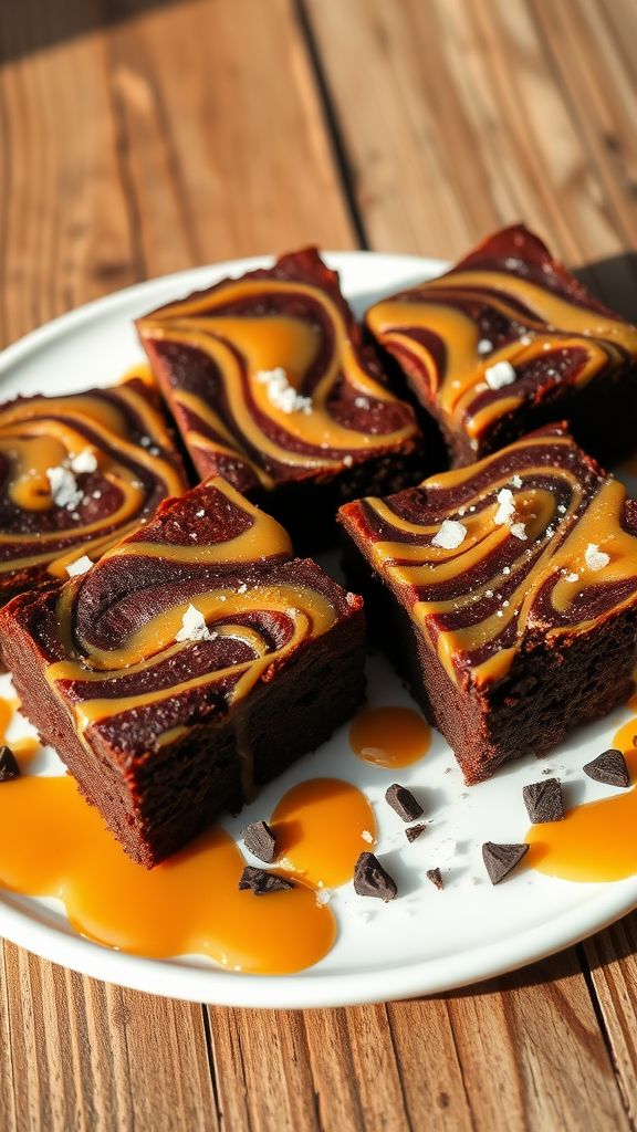 Salted Caramel Vegan Brownies