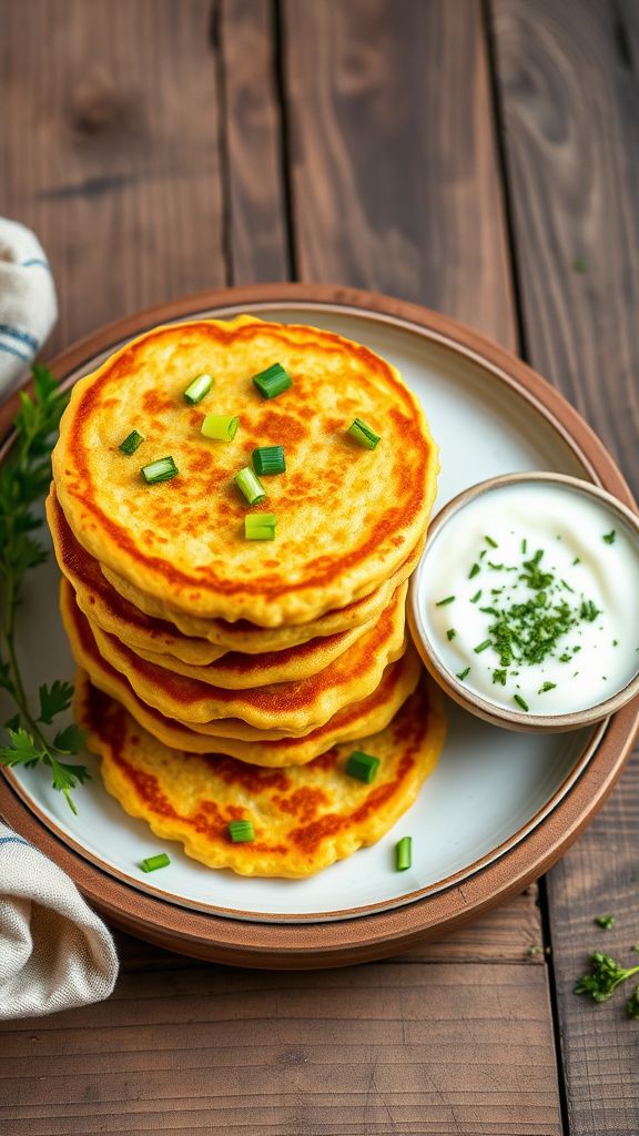 Savory Chickpea Flour Pancakes  