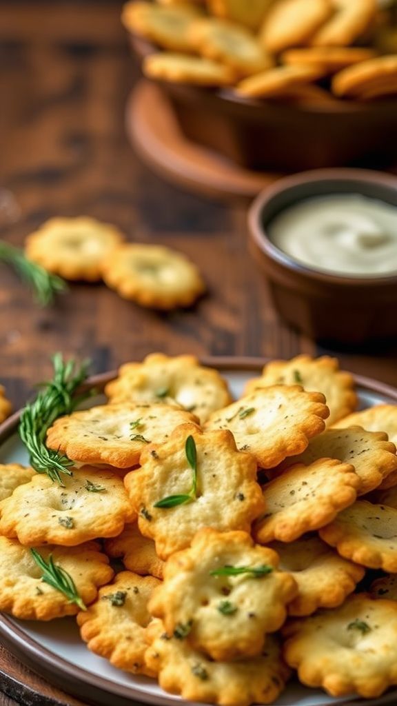 Savory Herb and Cheese Crackers