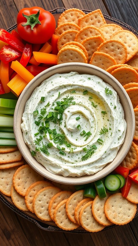 Savory Herb-Infused Cheese Spread Board