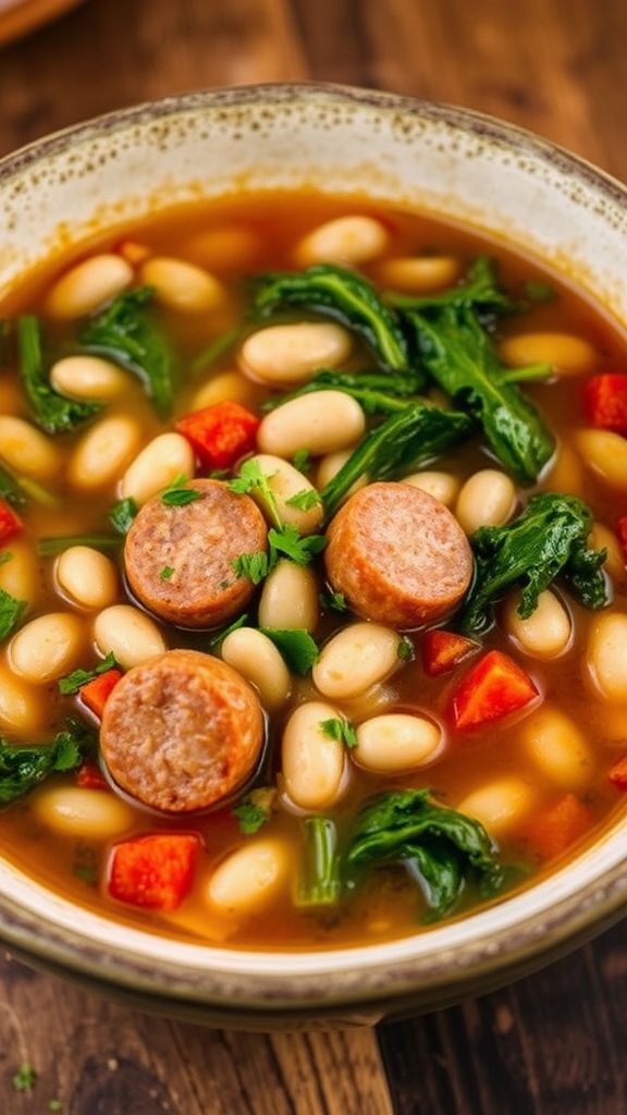 Savory Italian Sausage and White Bean Soup