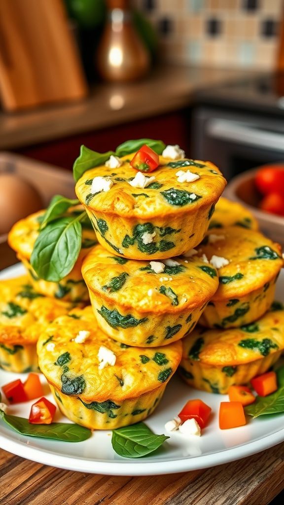 Savory Spinach and Feta Egg Muffins 