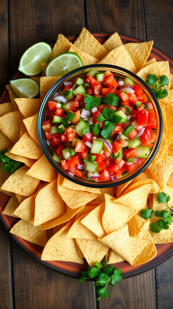 Seasonal Garden Fresh Salsa Board