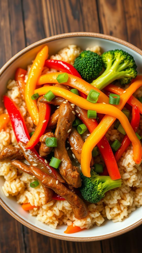 Seitan and Vegetable Stir-Fried Rice  