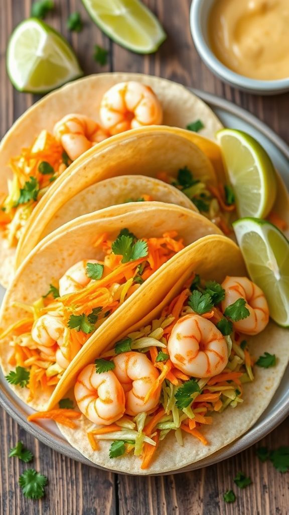 Shrimp Tacos with Cabbage Slaw