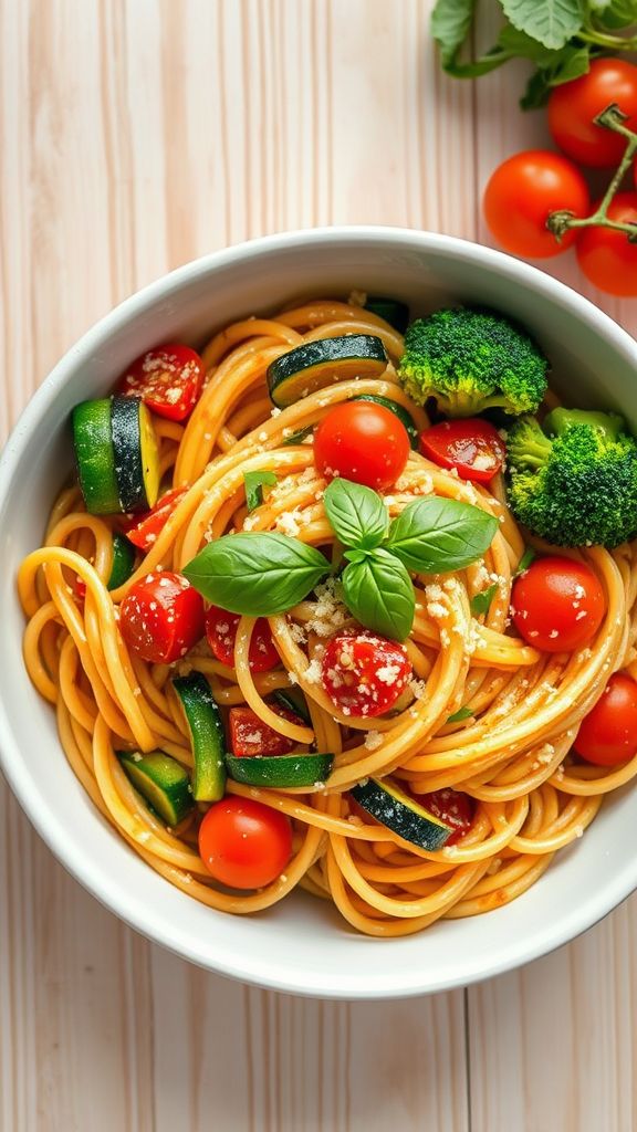 Simple Vegan Pasta Primavera