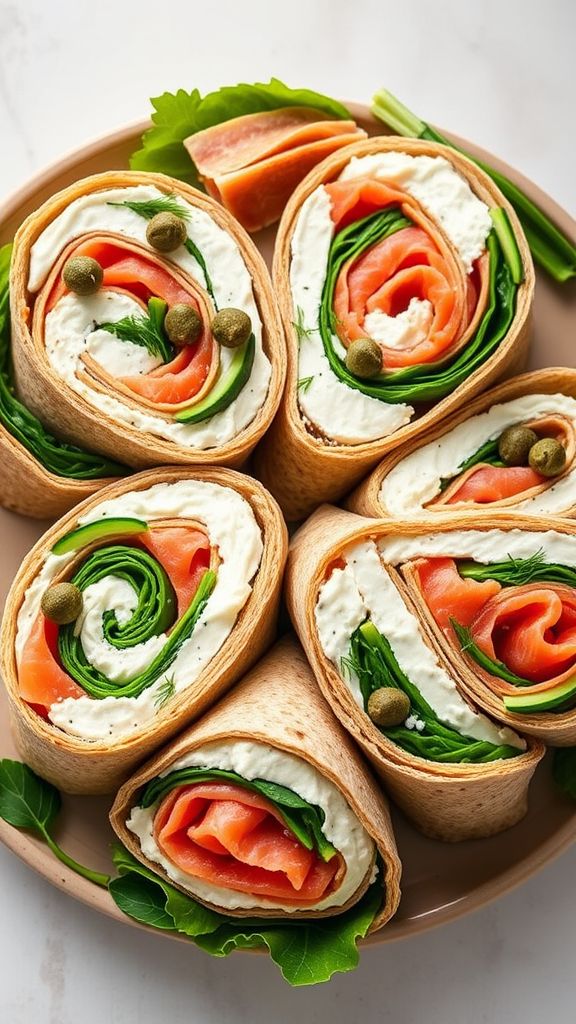 Smoked Salmon & Cream Cheese Wraps  