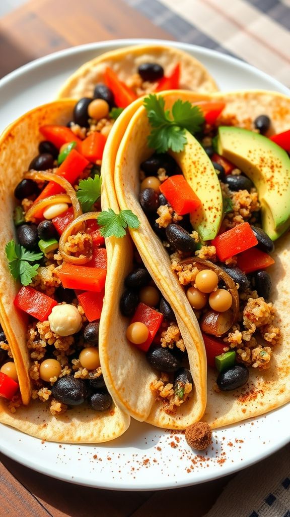 Smoky Black Bean and Quinoa Fajitas  