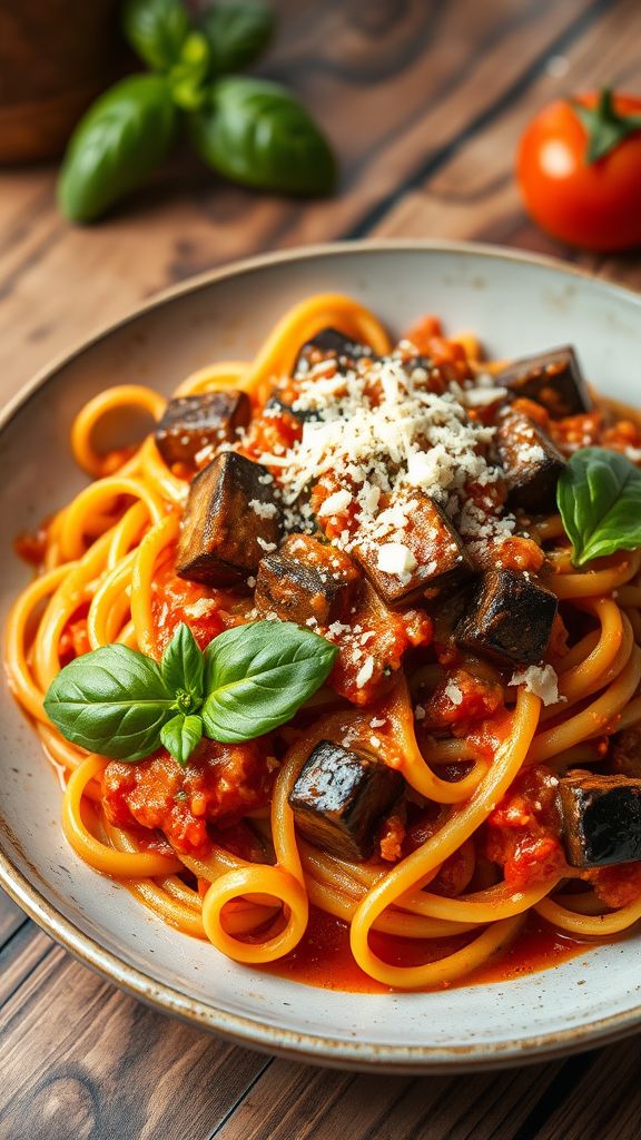 Smoky Eggplant Pasta Arrabbiata  