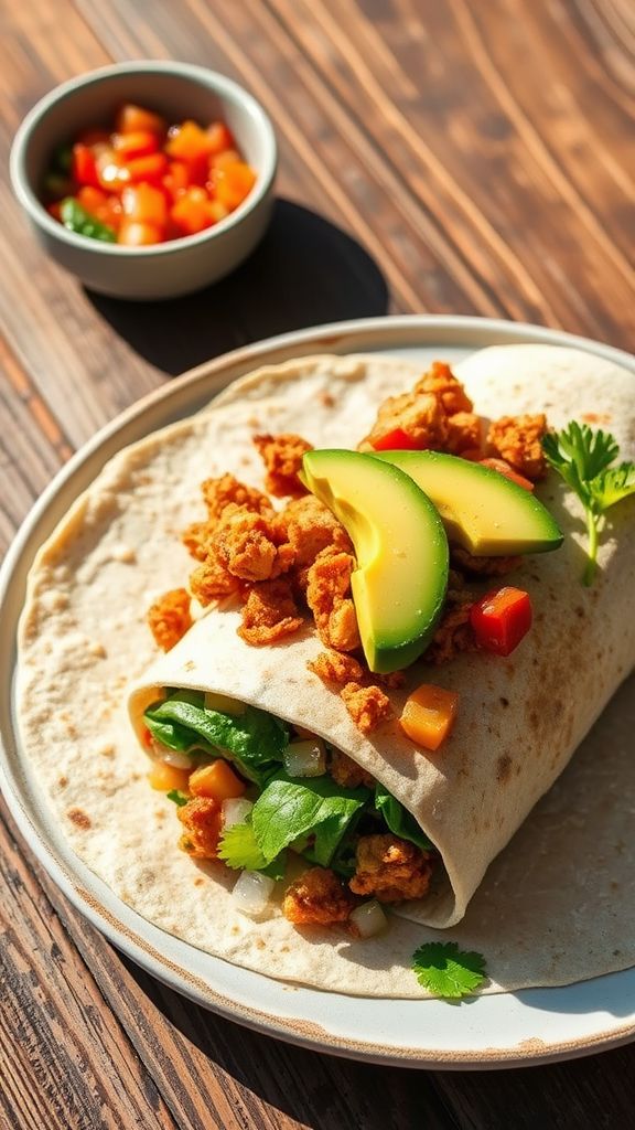 Smoky Tempeh Breakfast Burrito