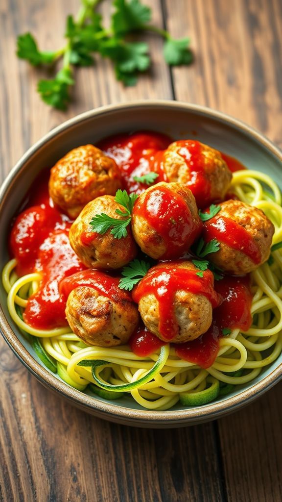 Soothing Turkey Meatballs with Zoodles