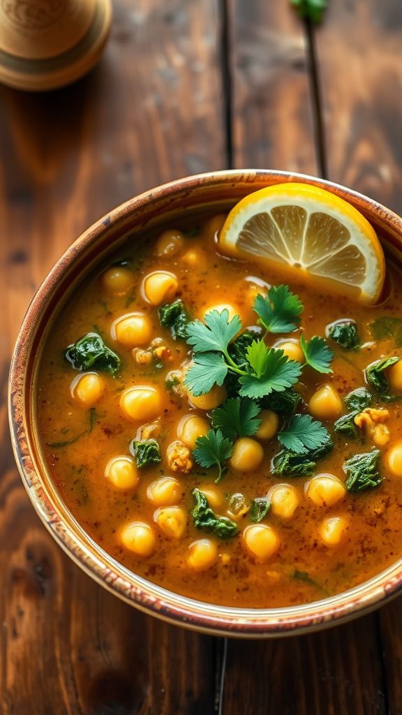 Spiced Chickpea and Kale Soup  