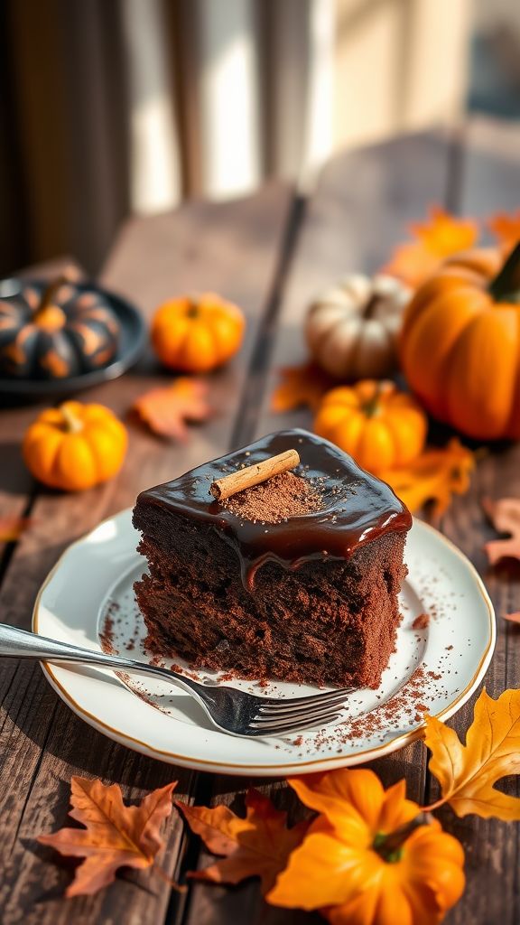 Spiced Pumpkin Vegan Chocolate Cake  