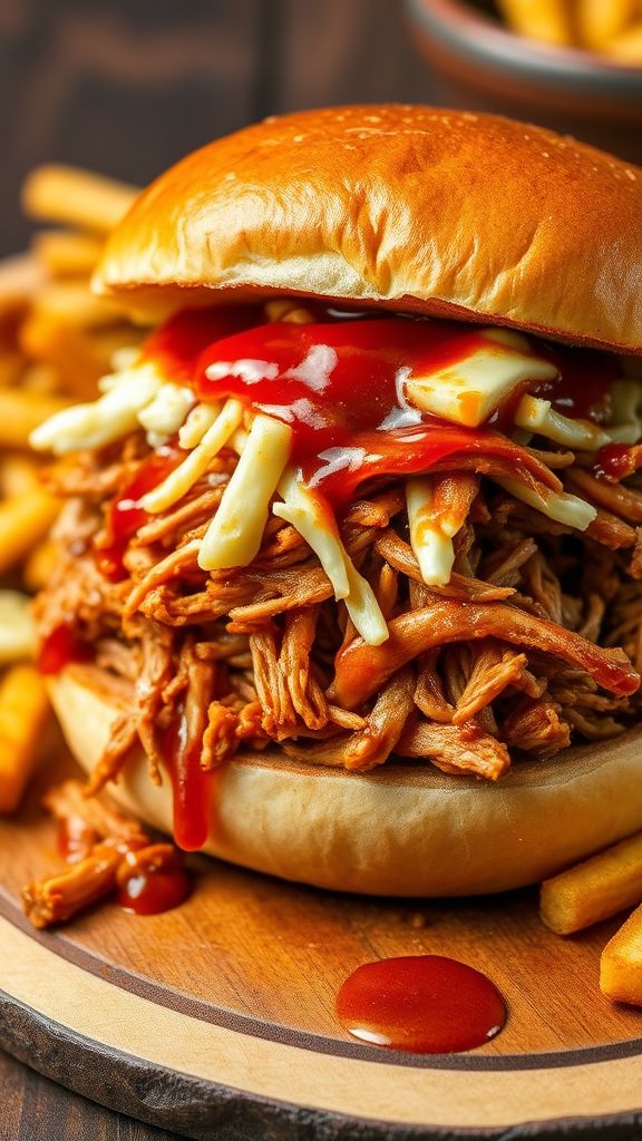 Spicy BBQ Pulled Pork Sandwiches  