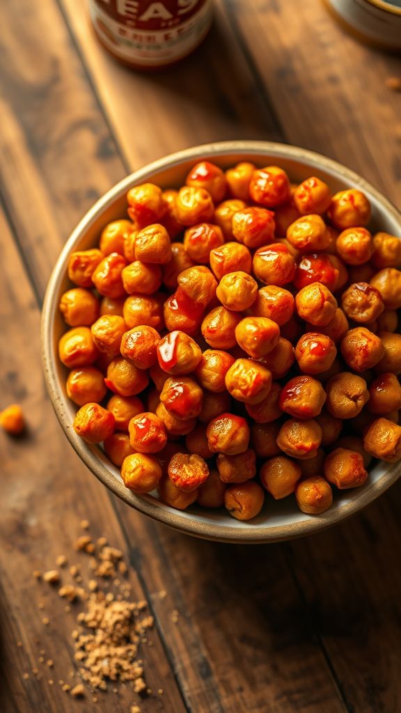 Spicy Sriracha Roasted Chickpeas