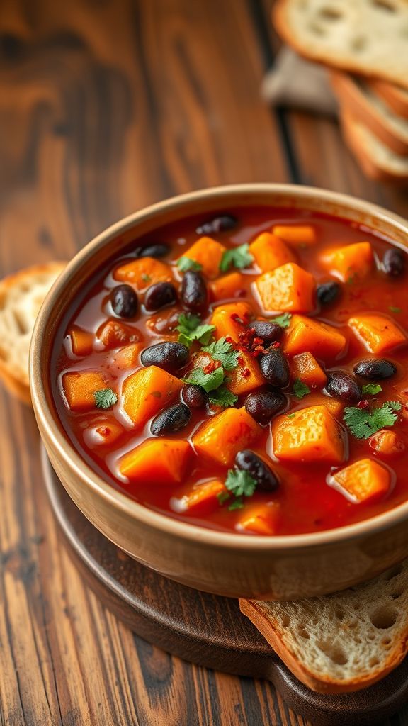 Spicy Sweet Potato and Black Bean Chili