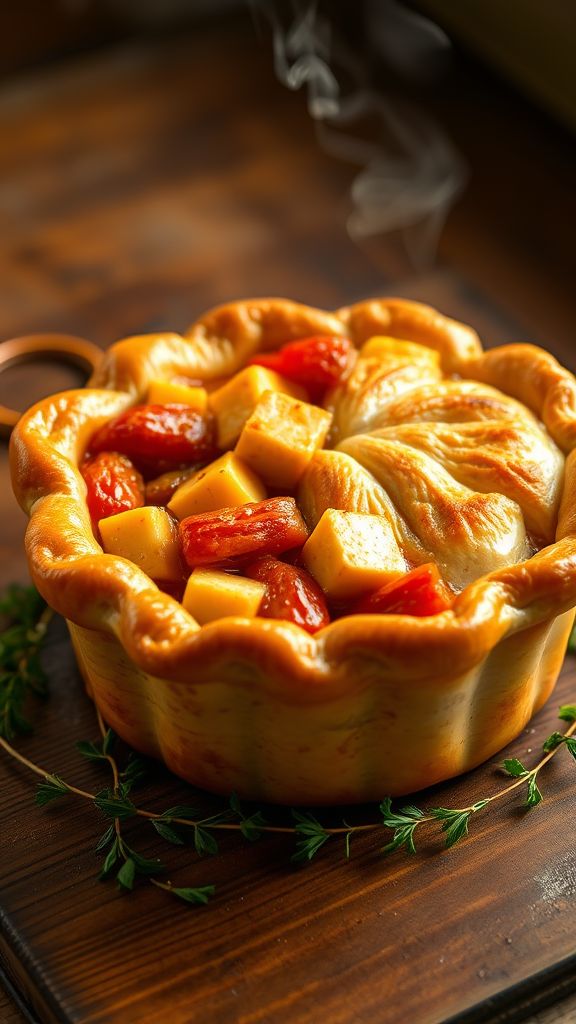 Spicy Tofu and Bell Pepper Pot Pie  