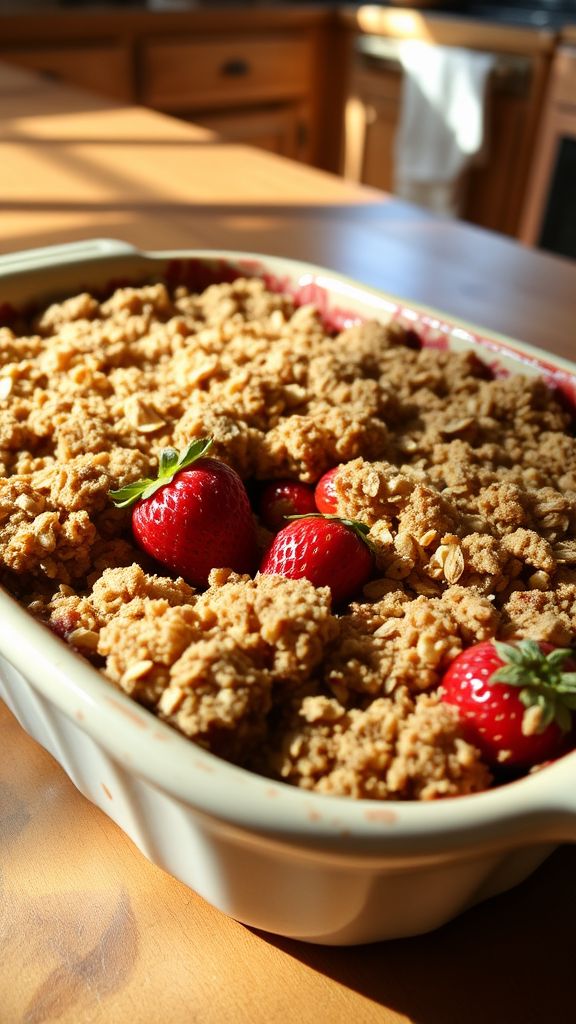 Strawberry Oatmeal Crumble