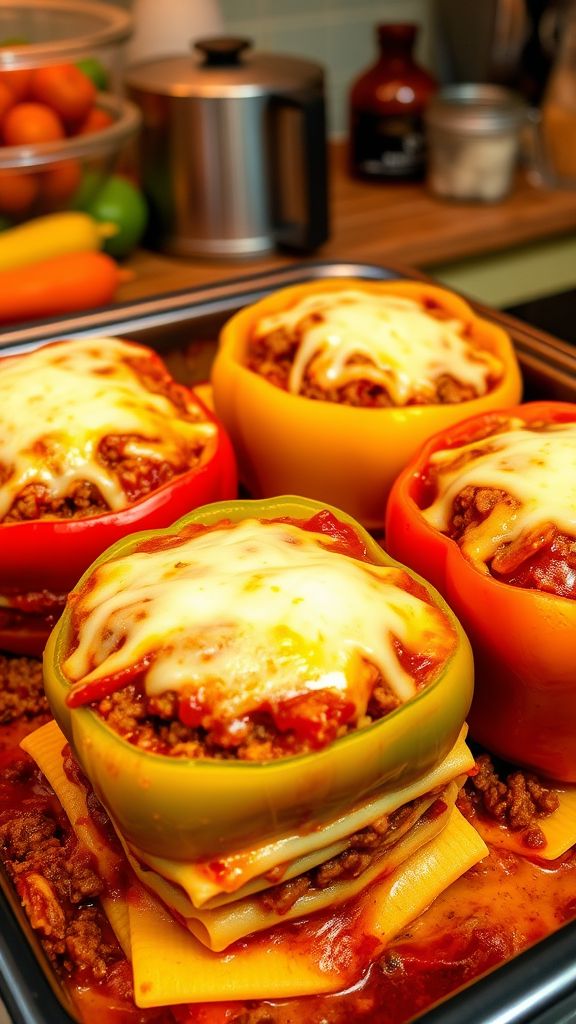 Stuffed Bell Pepper Lasagna  