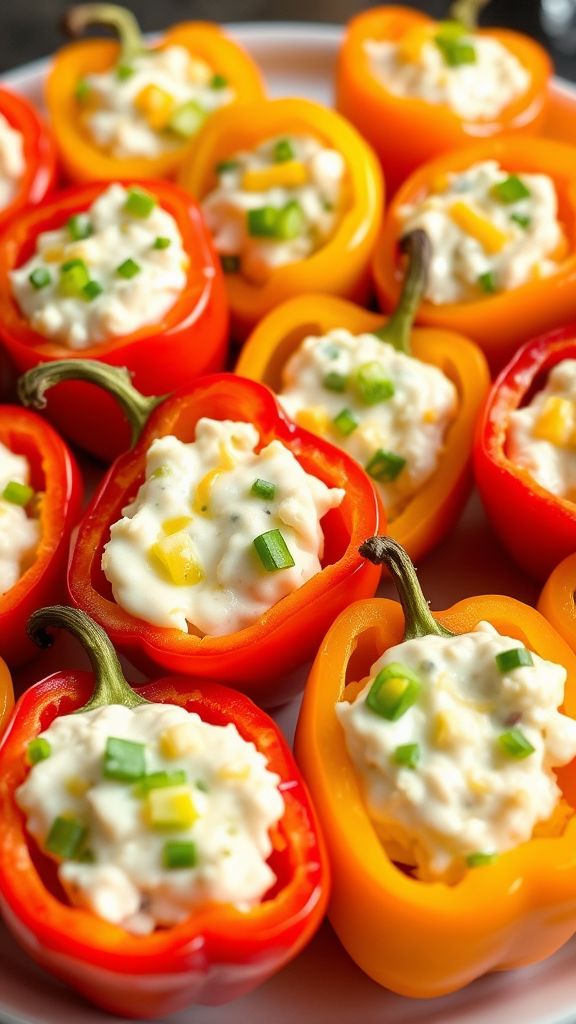 Stuffed Mini Peppers with Cream Cheese