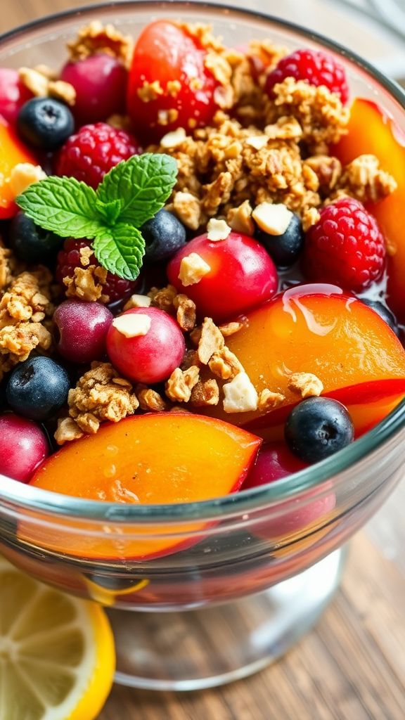 Sweet and Tangy Raw Fruit Crumble