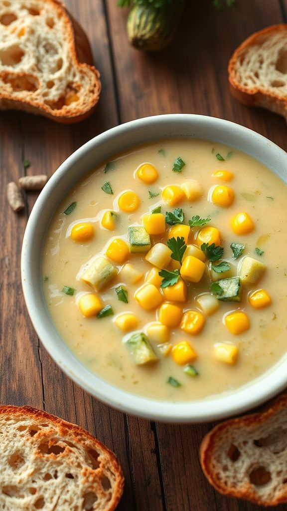 Sweet Corn and Zucchini Chowder  