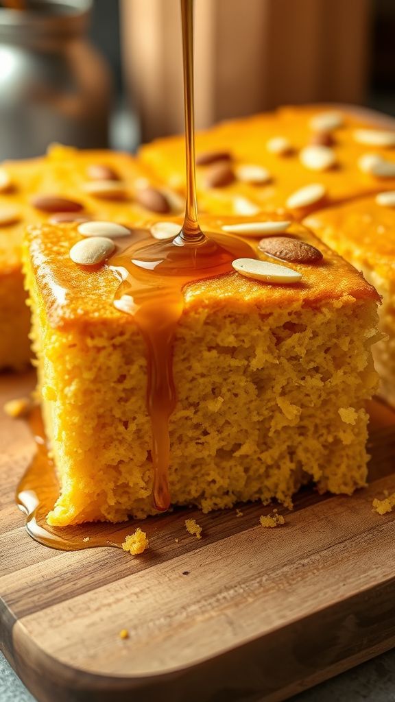 Sweet Maple Almond Vegan Cornbread