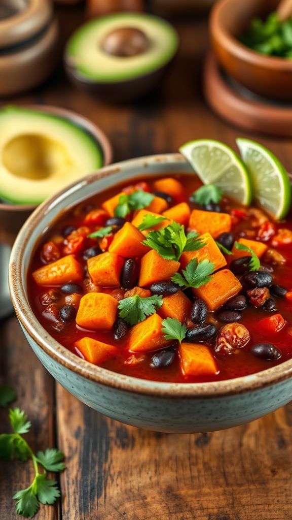 Sweet Potato and Black Bean Chili  