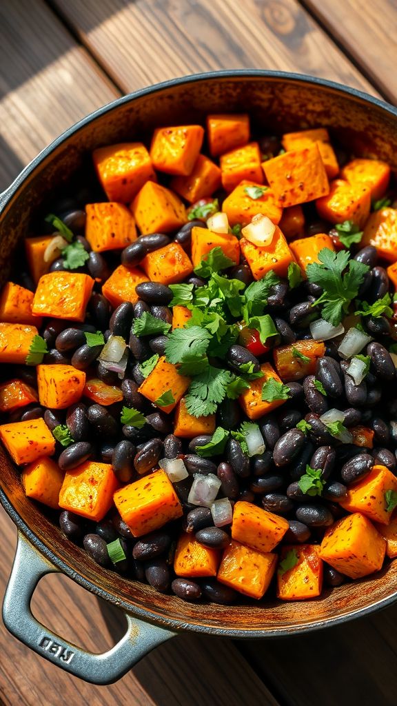 Sweet Potato and Black Bean Hash  